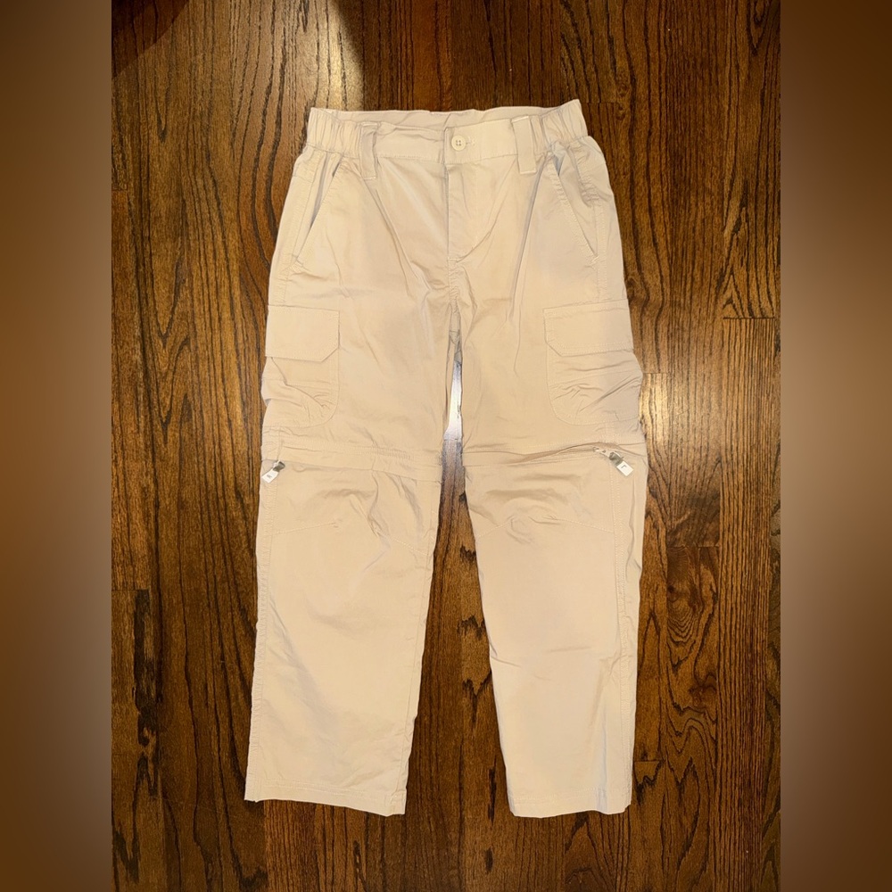 Kids dri-flex convertible cargo pants size 6/7 extra small khaki CQR boy girl